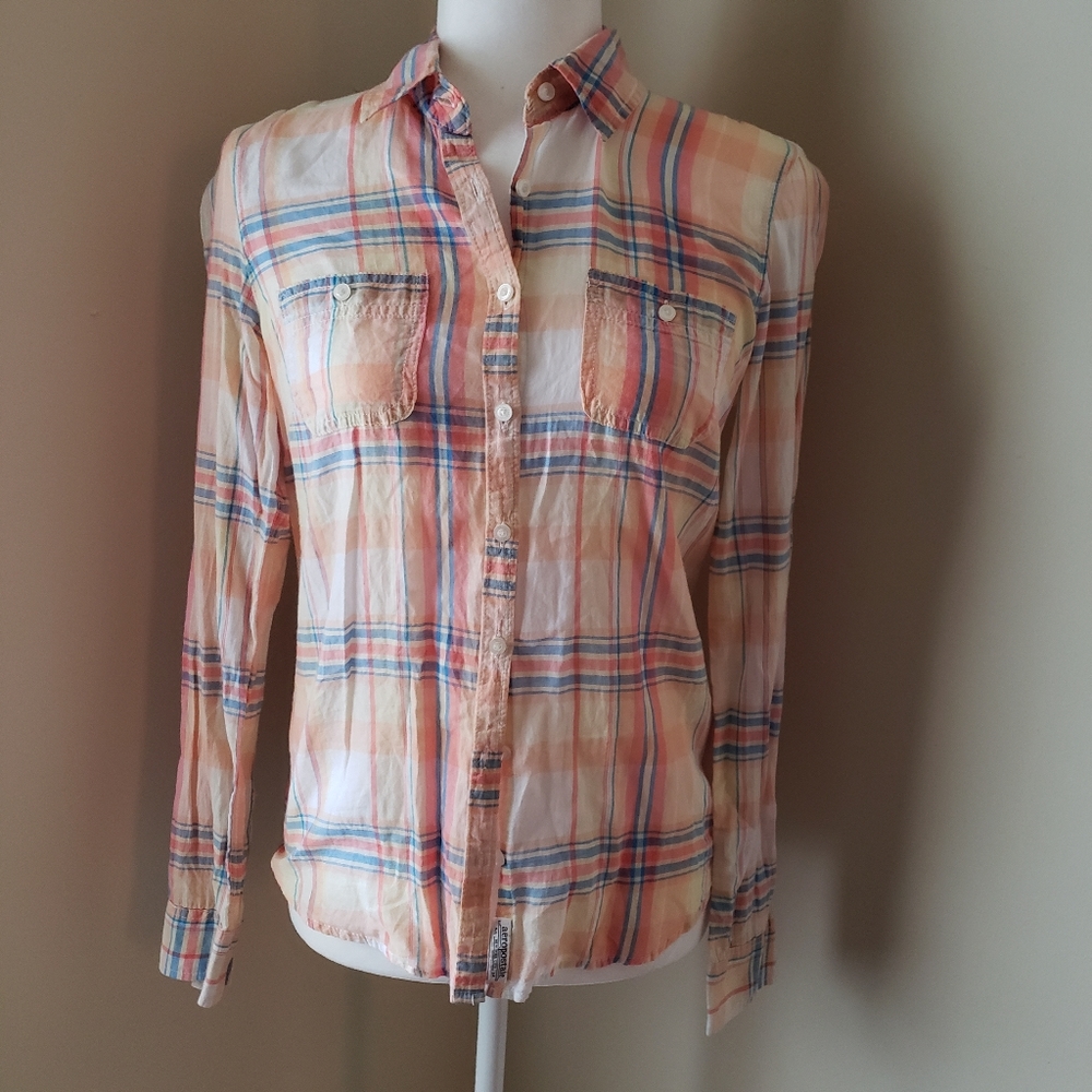 Aeropostale button-down cotton collar shirt